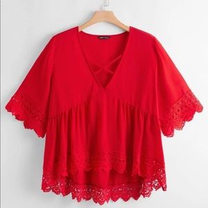 SHEIN Red Blouse